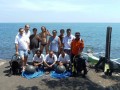 Relax Bali employees, local fishermen and ranging authority members before the protective zone. Occupied by the project's patron sea become Karel Poborský - thank you for your support